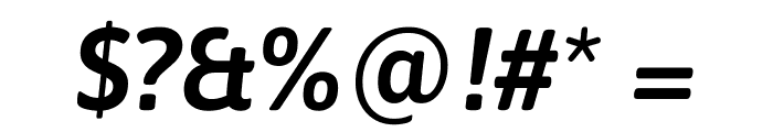 Asap SemiBold Italic Font OTHER CHARS