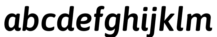 Asap SemiBold Italic Font LOWERCASE
