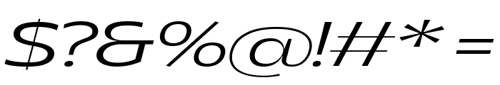 Asgard Trial Wide Light Italic Font OTHER CHARS