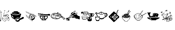 Asian Food Font LOWERCASE