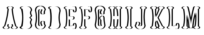 Astakhov Dished Shadow F Serif Font LOWERCASE
