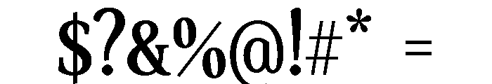 Asterisco Quinatum Condensed Regular Font OTHER CHARS