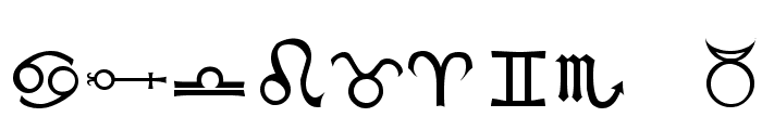 Astrological Font OTHER CHARS