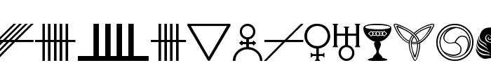 AstrologyCelticSymbols Font LOWERCASE