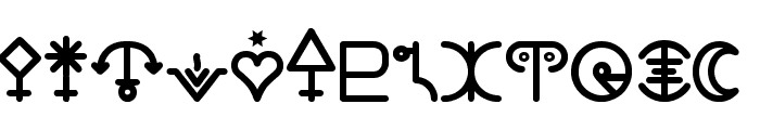 Astronomic Signs St Font UPPERCASE