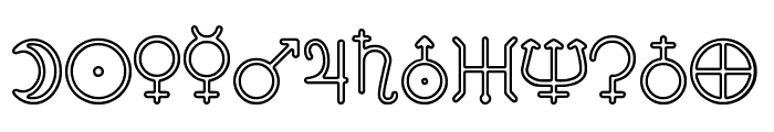 Astronomic Signs St Font LOWERCASE