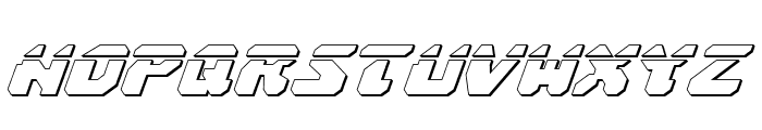 Astropolis Laser 3D Italic Font UPPERCASE