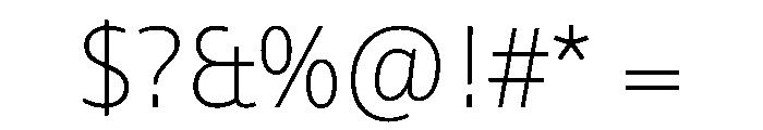 Asap Sharp 100 Font OTHER CHARS