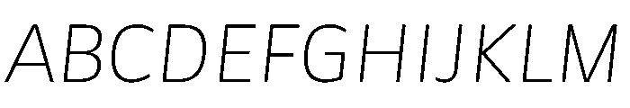 Asap Sharp 100italic Font UPPERCASE