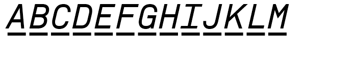 ASM S Regular Italic Font UPPERCASE