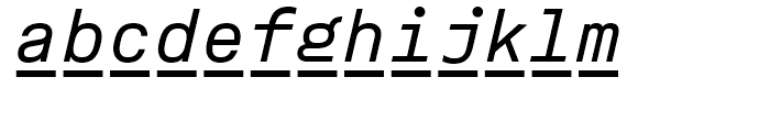 ASM S Regular Italic Font LOWERCASE
