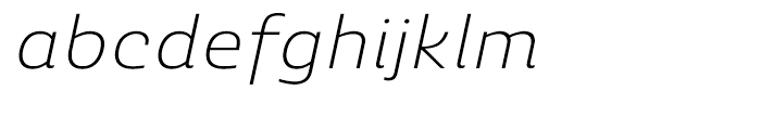 Ashemore Ext Light Italic Font LOWERCASE