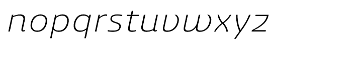 Ashemore Ext Light Italic Font LOWERCASE