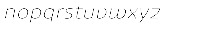 Ashemore Ext Thin Italic Font LOWERCASE