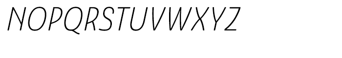 Ashemore Softened Cond Light Italic Font UPPERCASE