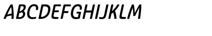 Ashemore Softened Cond Medium Italic Font UPPERCASE
