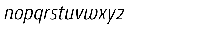 Ashemore Softened Cond Regular Italic Font LOWERCASE