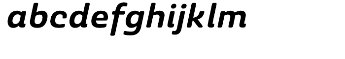 Ashemore Softened Ext Bold Italic Font LOWERCASE