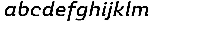 Ashemore Softened Ext Medium Italic Font LOWERCASE