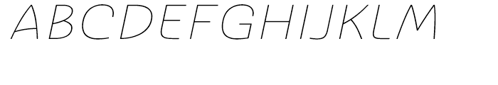 Ashemore Softened Ext Thin Italic Font UPPERCASE