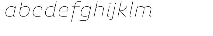 Ashemore Softened Ext Thin Italic Font LOWERCASE