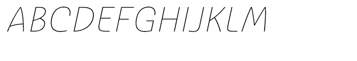 Ashemore Softened Norm Thin Italic Font UPPERCASE