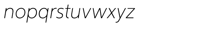 Aspira Nar Thin Italic Font LOWERCASE
