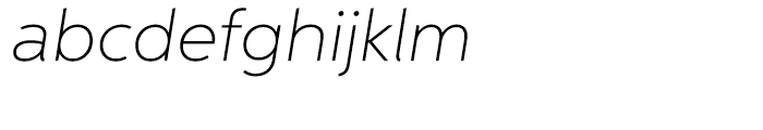 Aspira Thin Italic Font LOWERCASE