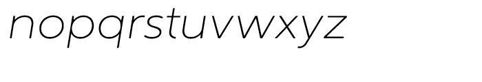 Aspira Wide Thin Italic Font LOWERCASE