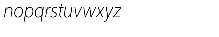 Aspira XNar Thin Italic Font LOWERCASE