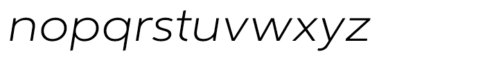 Aspira XWide Light Italic Font LOWERCASE
