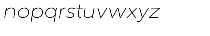 Aspira XWide Thin Italic Font LOWERCASE