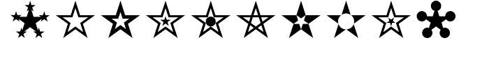 Assortment Star Font OTHER CHARS