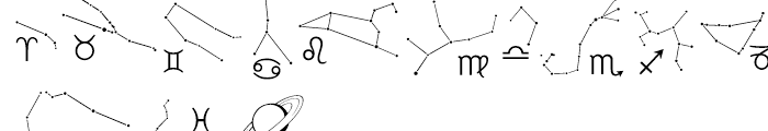 Astrosym Regular Font LOWERCASE