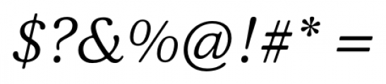 Ashbury Light Italic Font OTHER CHARS