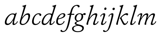 Ashbury Light Italic Font LOWERCASE