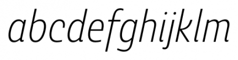 Ashemore Cond Light Italic Font LOWERCASE