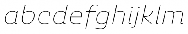Ashemore Ext Thin Italic Font LOWERCASE