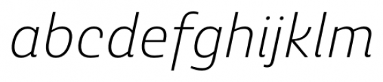 Ashemore Norm Light Italic Font LOWERCASE