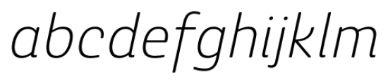 Ashemore Soft Norm Light Ital Font LOWERCASE
