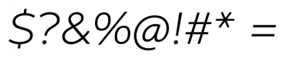 Aspira XWide Light Italic Font OTHER CHARS