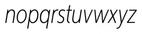 Aspira XXNar Thin Italic Font LOWERCASE