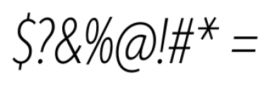 Aspira XXXNar Thin Italic Font OTHER CHARS