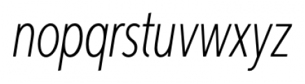 Aspira XXXNar Thin Italic Font LOWERCASE