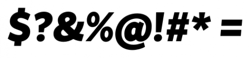 Asterisk Sans Pro Black Italic Font OTHER CHARS