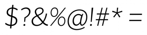 Asterisk Sans Pro Light Italic Font OTHER CHARS