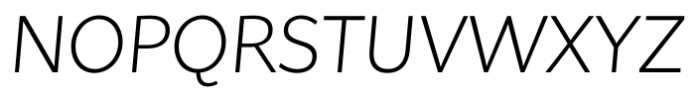 Asterisk Sans Pro Light Italic Font UPPERCASE