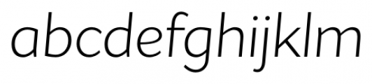 Asterisk Sans Pro Light Italic Font LOWERCASE
