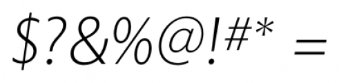 Astoria Sans Extra Light Italic Font OTHER CHARS