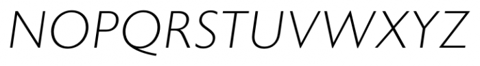 Astoria Sans Extra Light Italic Font UPPERCASE